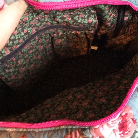 Ori- ori floral quilted preppy bow backpack. feminine lightweight romantic fun - Picture 7 of 12